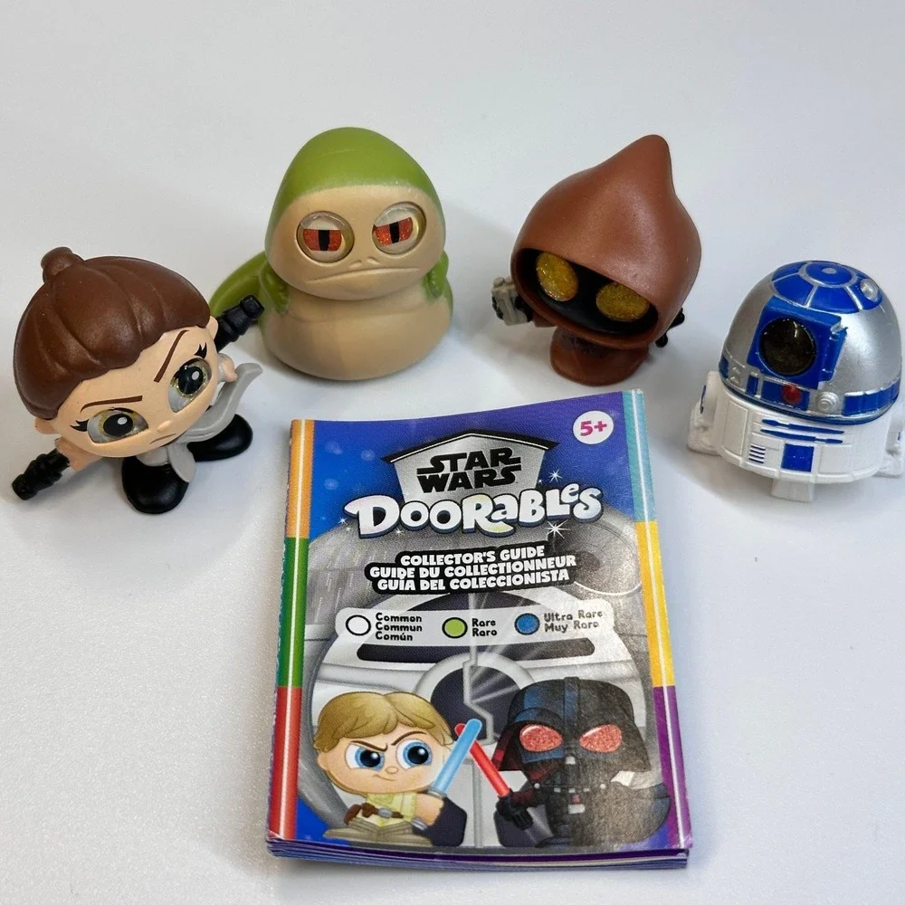 Disney Doorables STAR WARS Jabba The Hutt Jawa Rey R2-D2 Series 1 Lot of 4 NEW‎